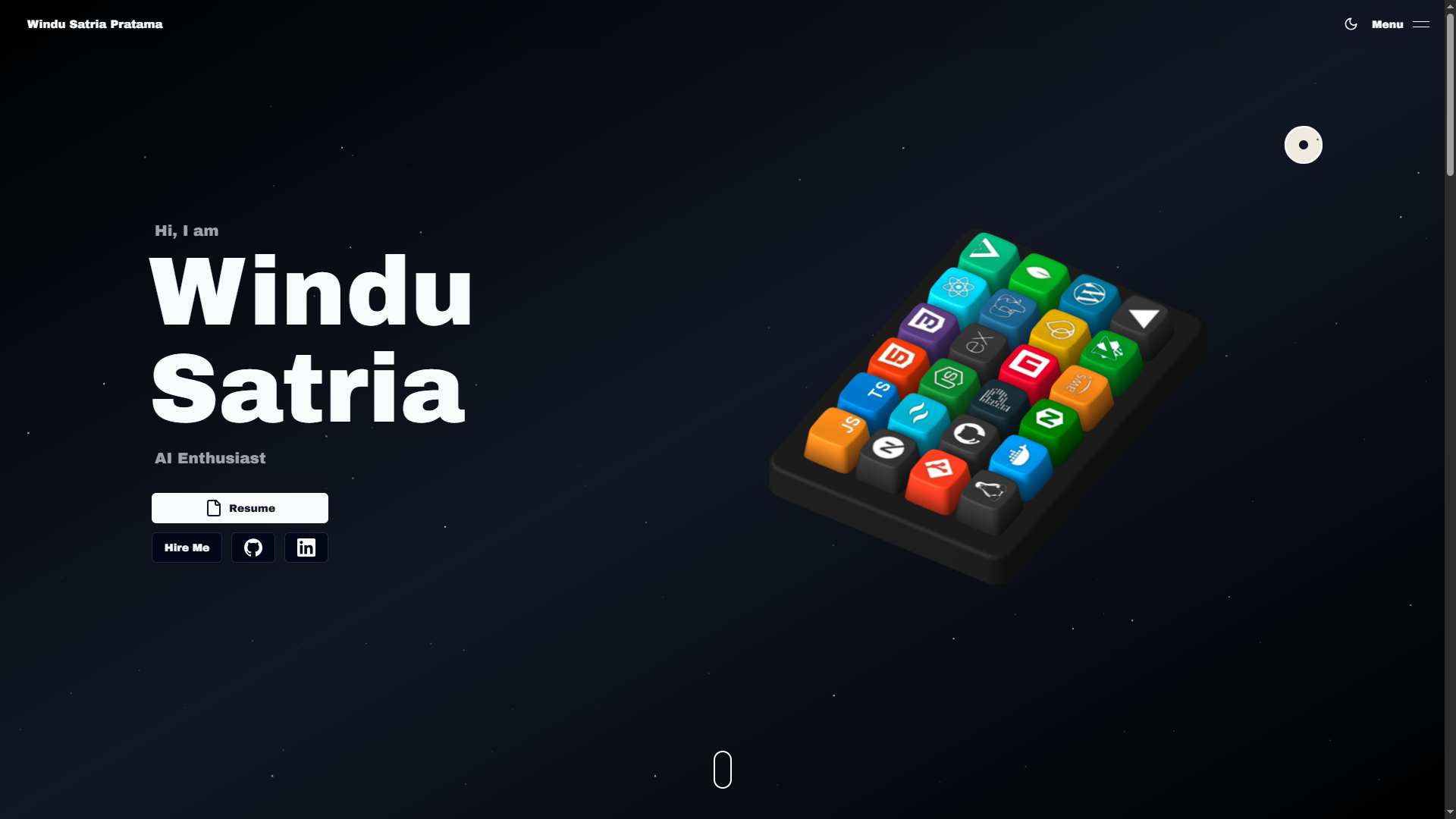 3D Web Project - Interactive 3D Keyboard Portfolio